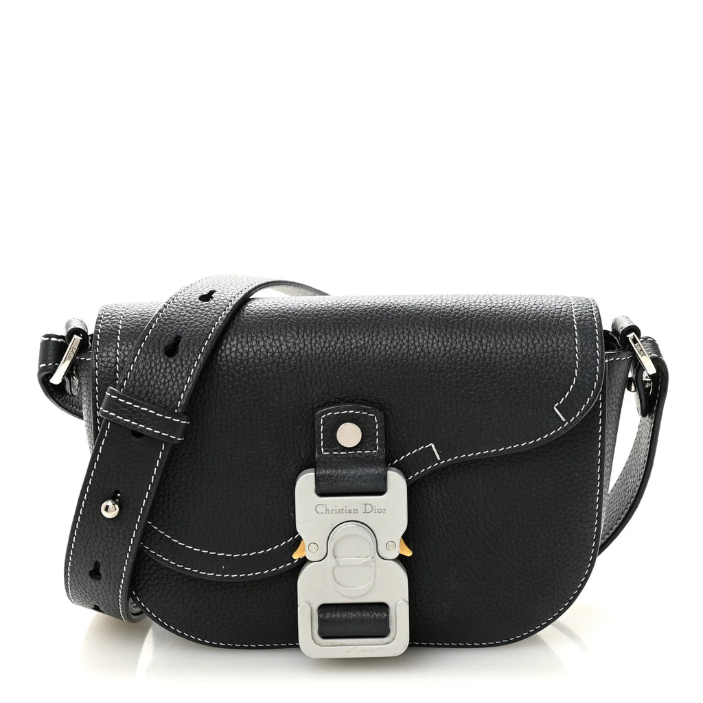 Dior Black Grained Leather Gallop