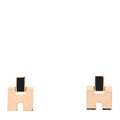 Hermes Rose Gold Black Earrings