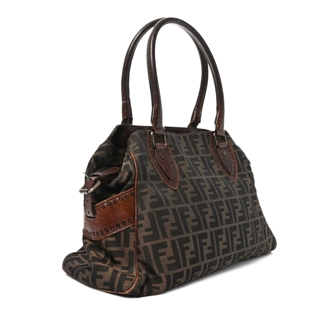 Fendi Brown Zucca Canvas Satchel