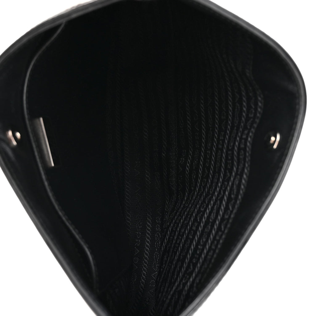 Prada Black Brushed Cleo Bag