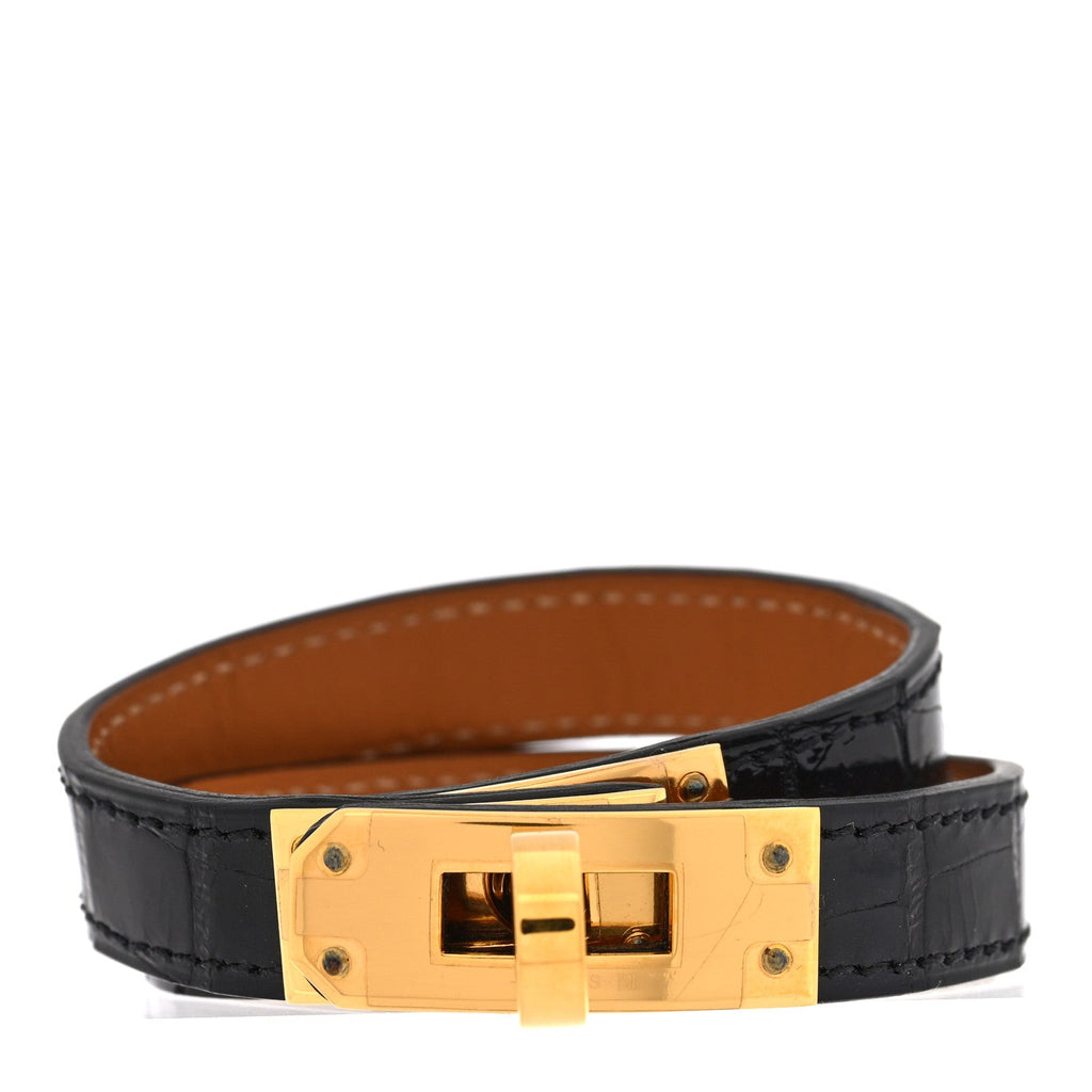 Hermes Black Alligator Kelly Bracelet