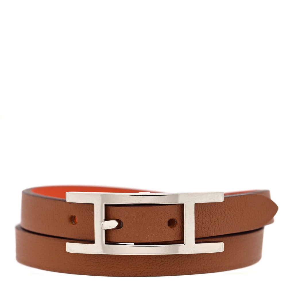 Hermes Brown Leather Bracelet