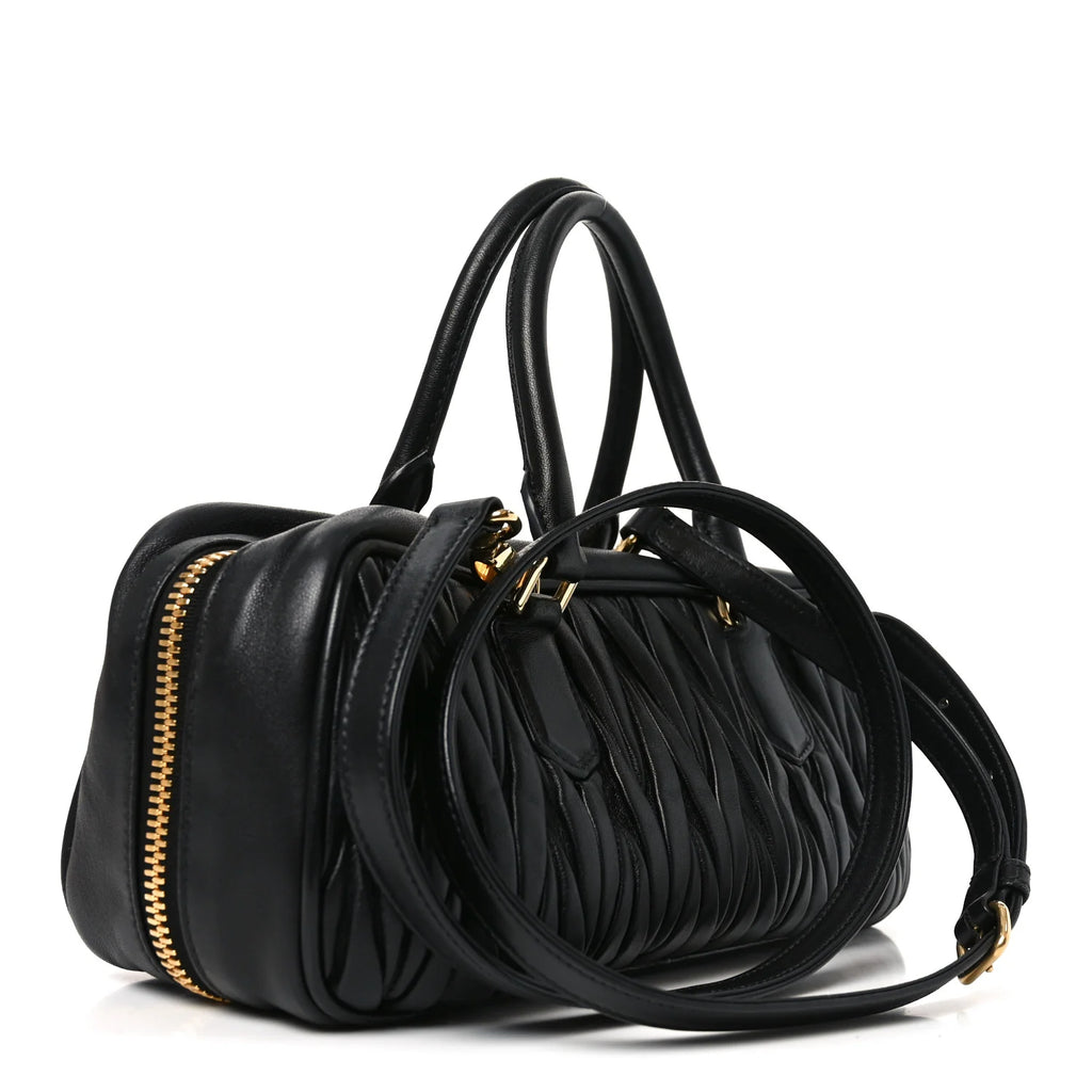 Miu Miu Black Matelassé Arcadie