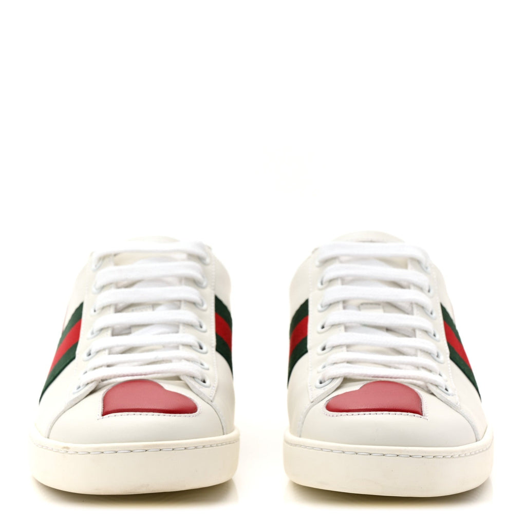 Gucci Ace Heart Leather Sneakers