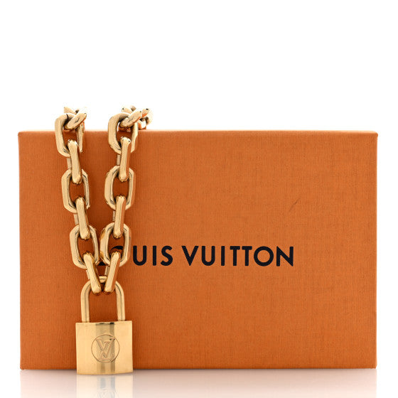 Louis Vuitton Gold Padlock Necklace
