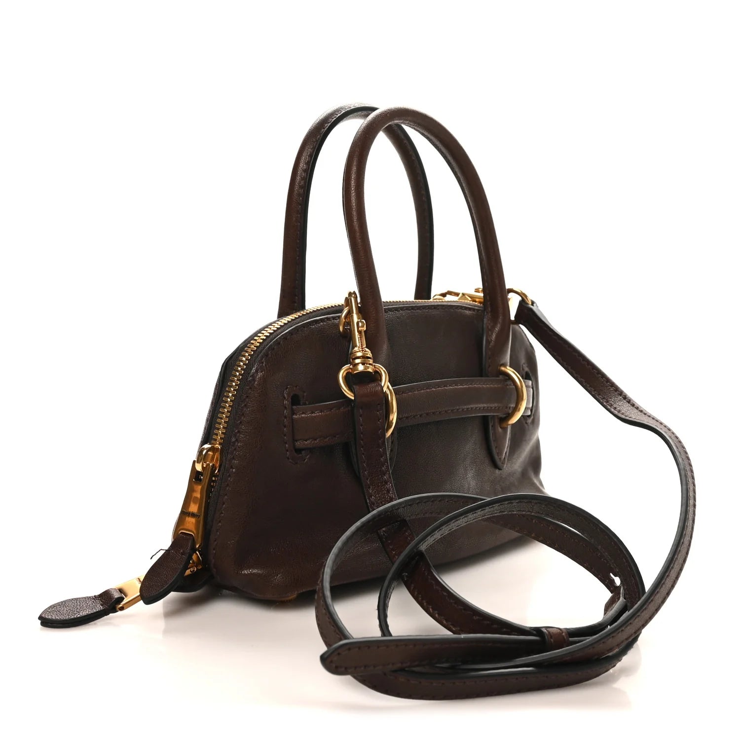 Miu Miu Brown Leather Satchel
