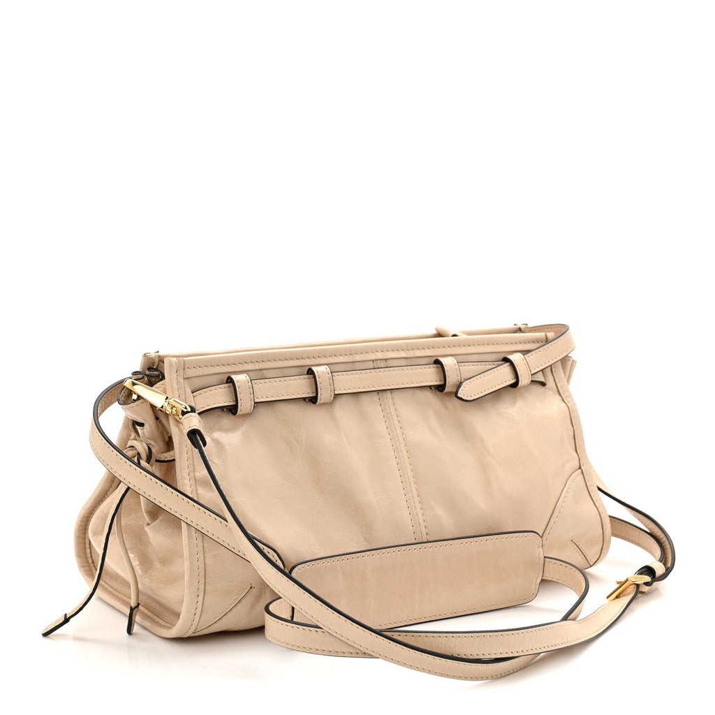 Prada Beige Nappa Leather Shoulder Bag