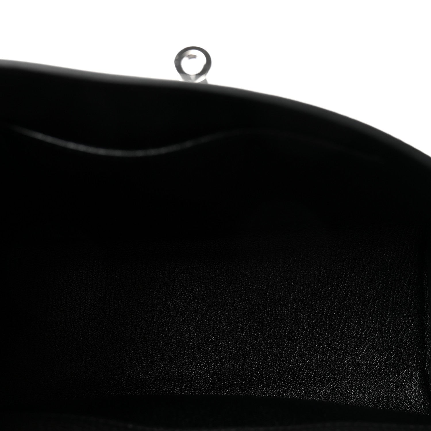 Hermes Black Grained Leather Kelly Danse