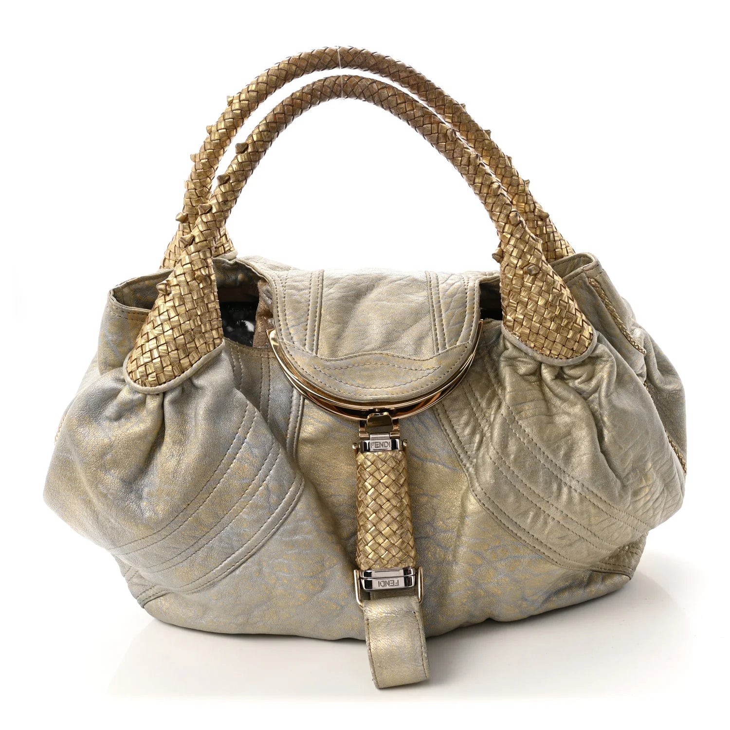 Fendi Metallic Leather Spy Bag