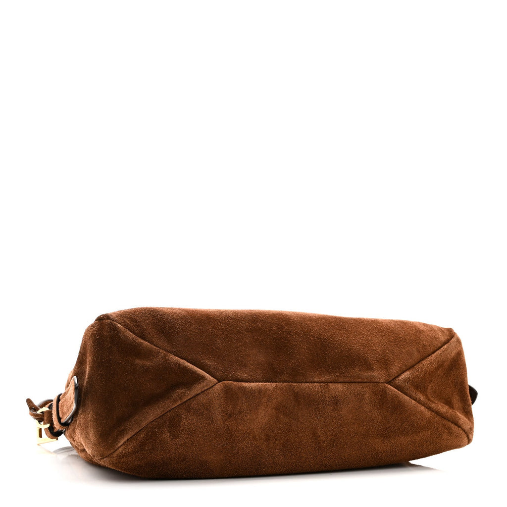 Prada Brown Suede Shoulder Bag