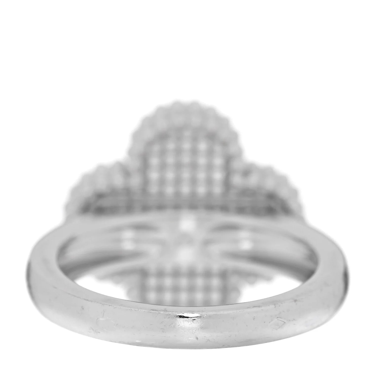Van Cleef White Gold Guilloché Ring