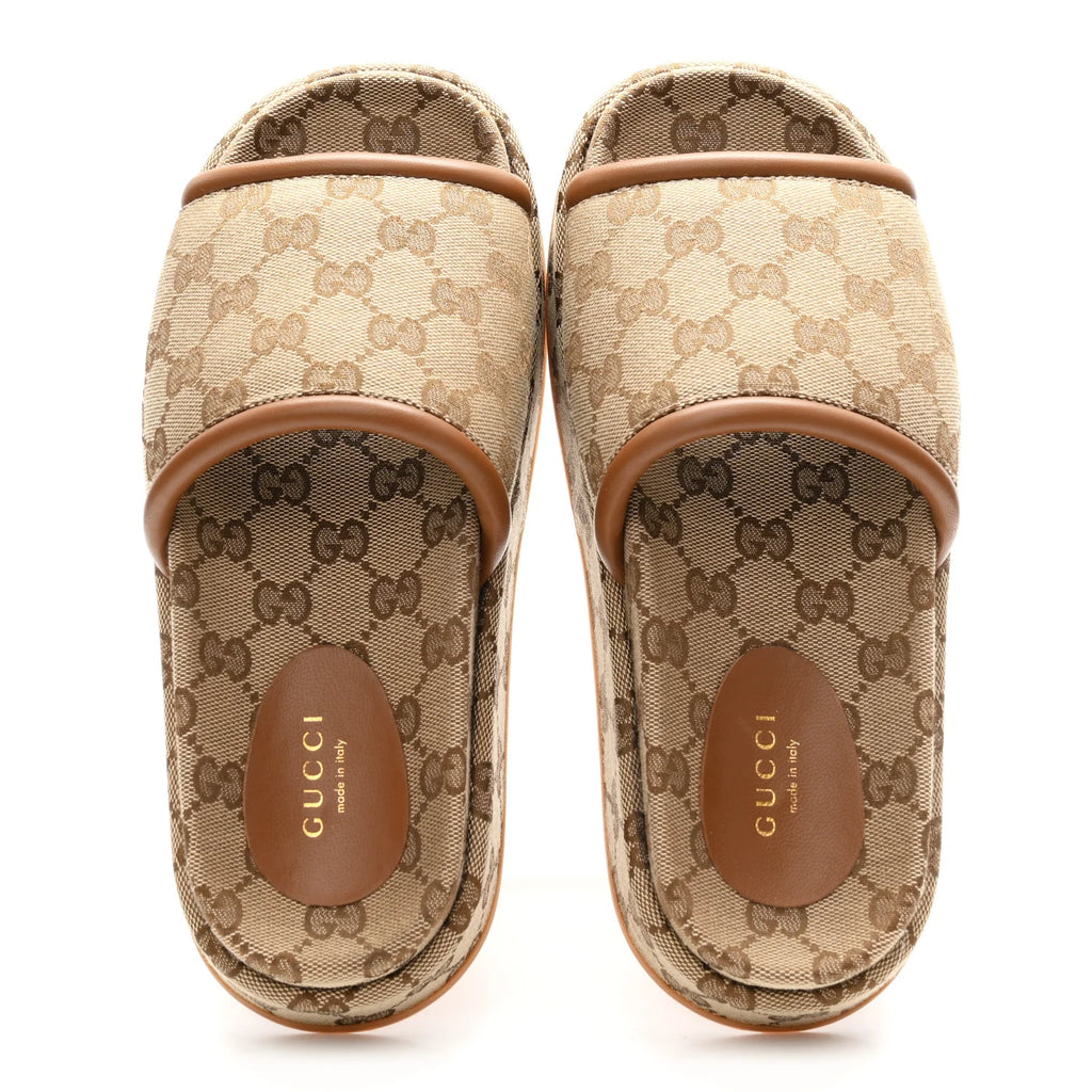 Gucci GG Monogram Platform Slides