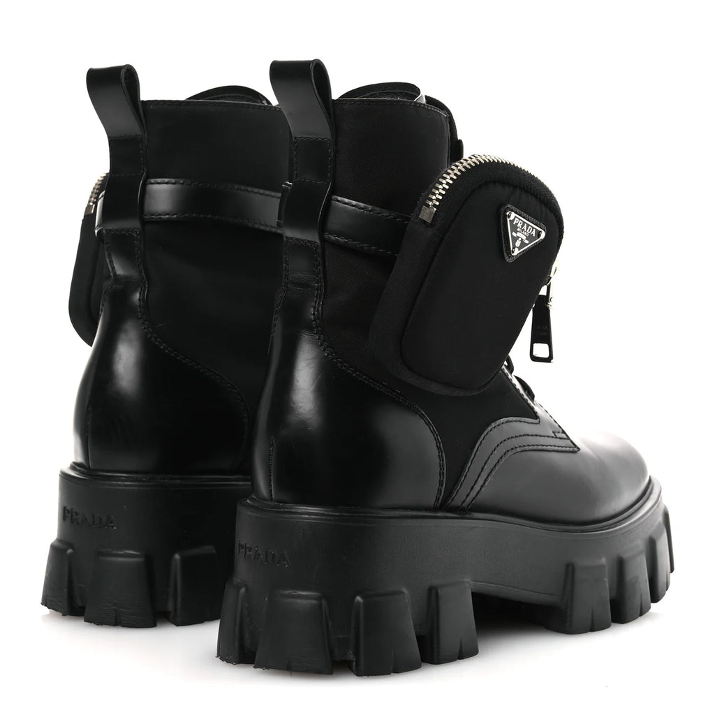 Prada Monolith Pouch Combat Boots