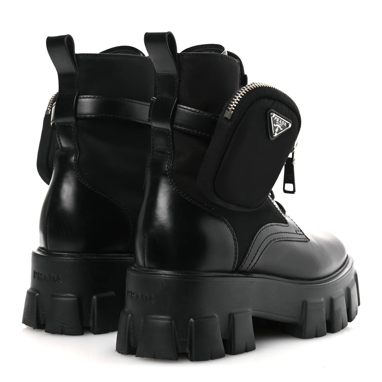 Prada Monolith Pouch Combat Boots