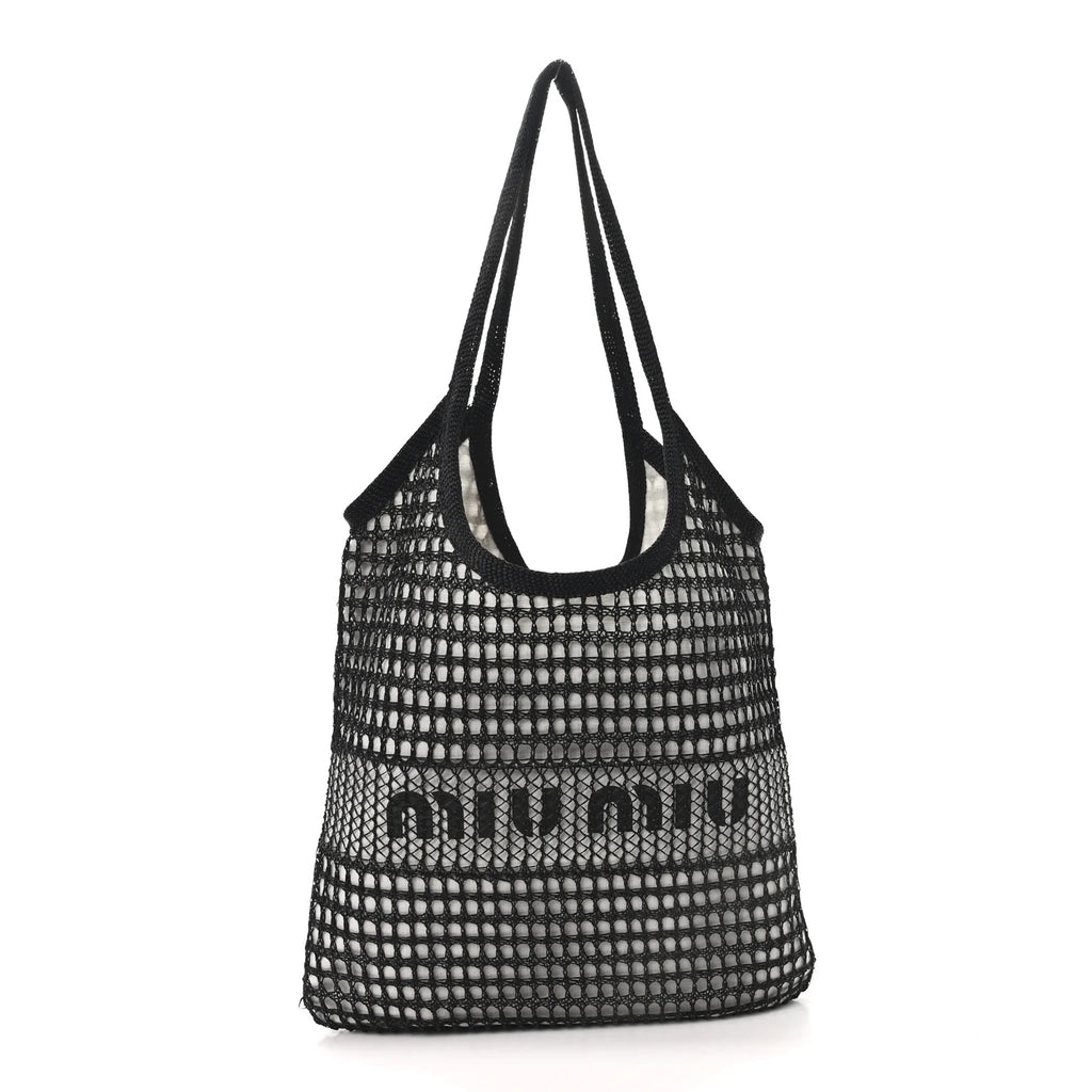 Miu Miu Black Crochet Tote