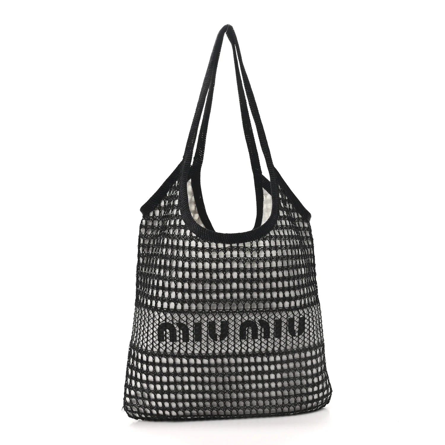 Miu Miu Black Crochet Tote