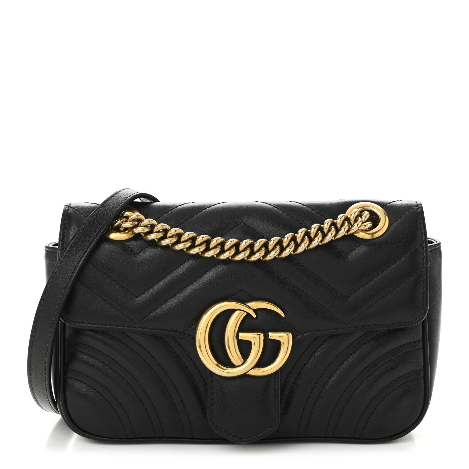 Gucci Black Matelassé Marmont Bag