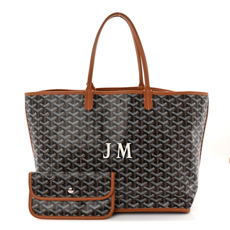 Goyard Black Goyardine Saint Louis Tote