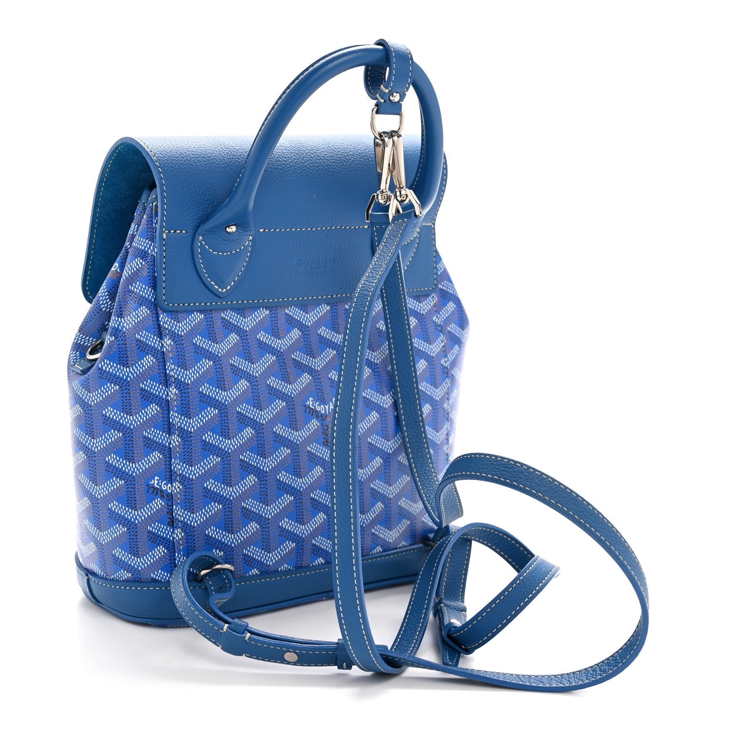 Goyard Blue Goyardine Alpaga Backpack