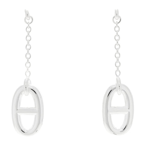 Hermes Silver Farandole Drop Earrings