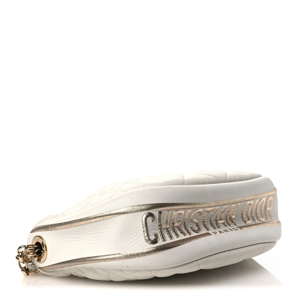 Dior White Cannage Vibe Bag