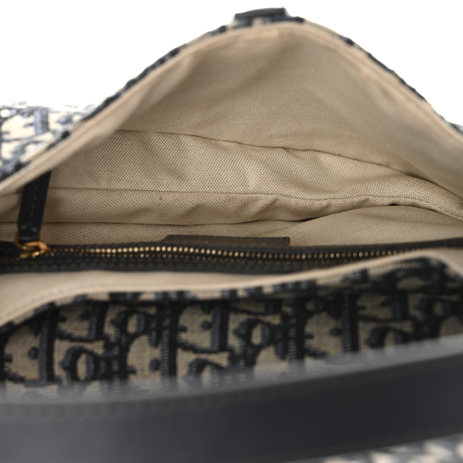 Dior Blue Oblique Canvas Saddle Bag