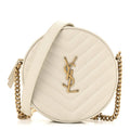 Saint Laurent White Round Bag
