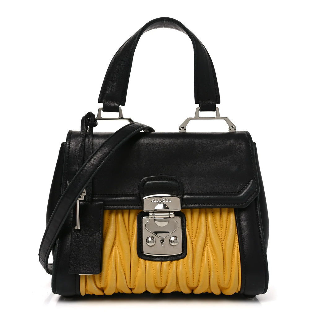 Miu Miu Bicolor Matelassé Handbag