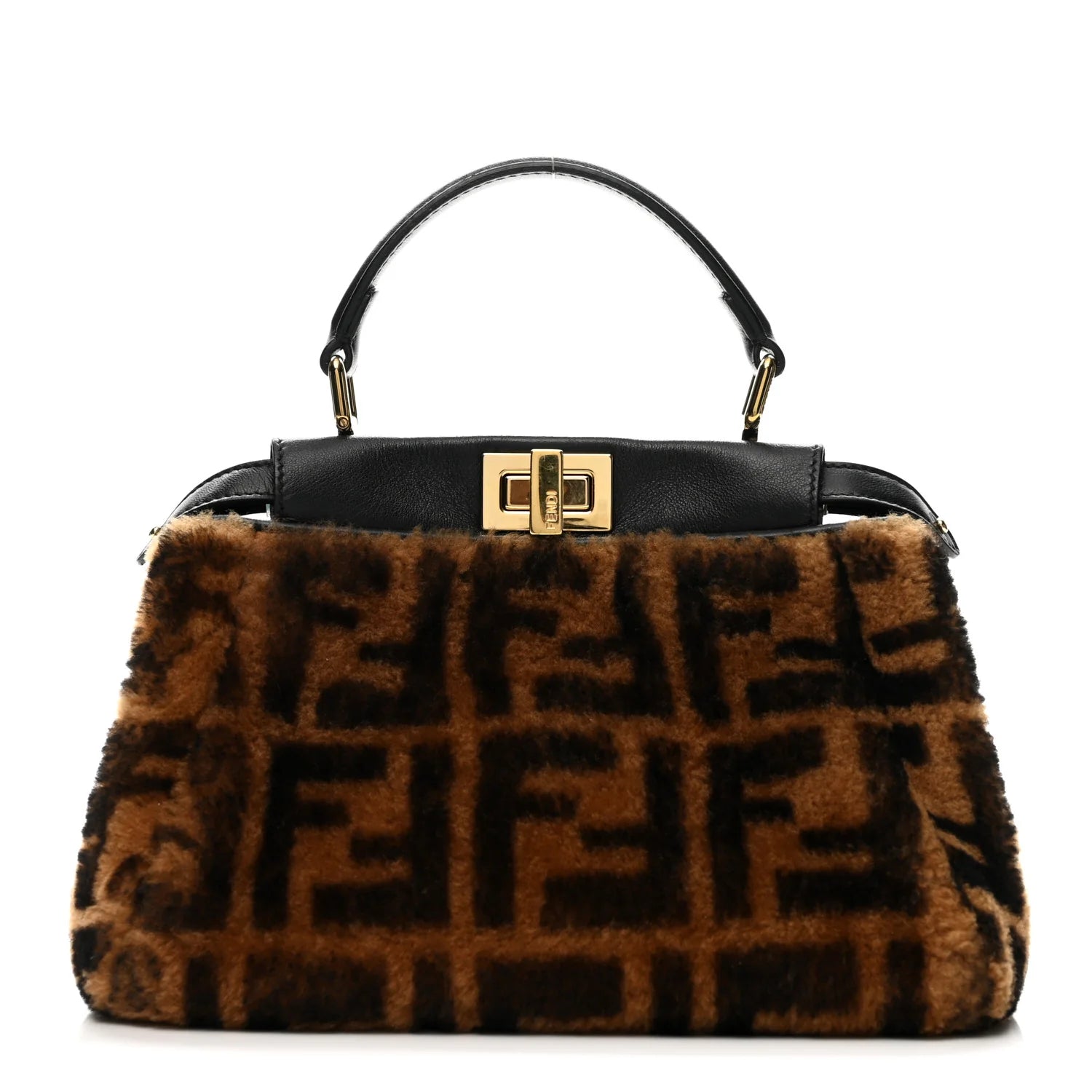 Fendi FF Monogram Shearling Peekaboo