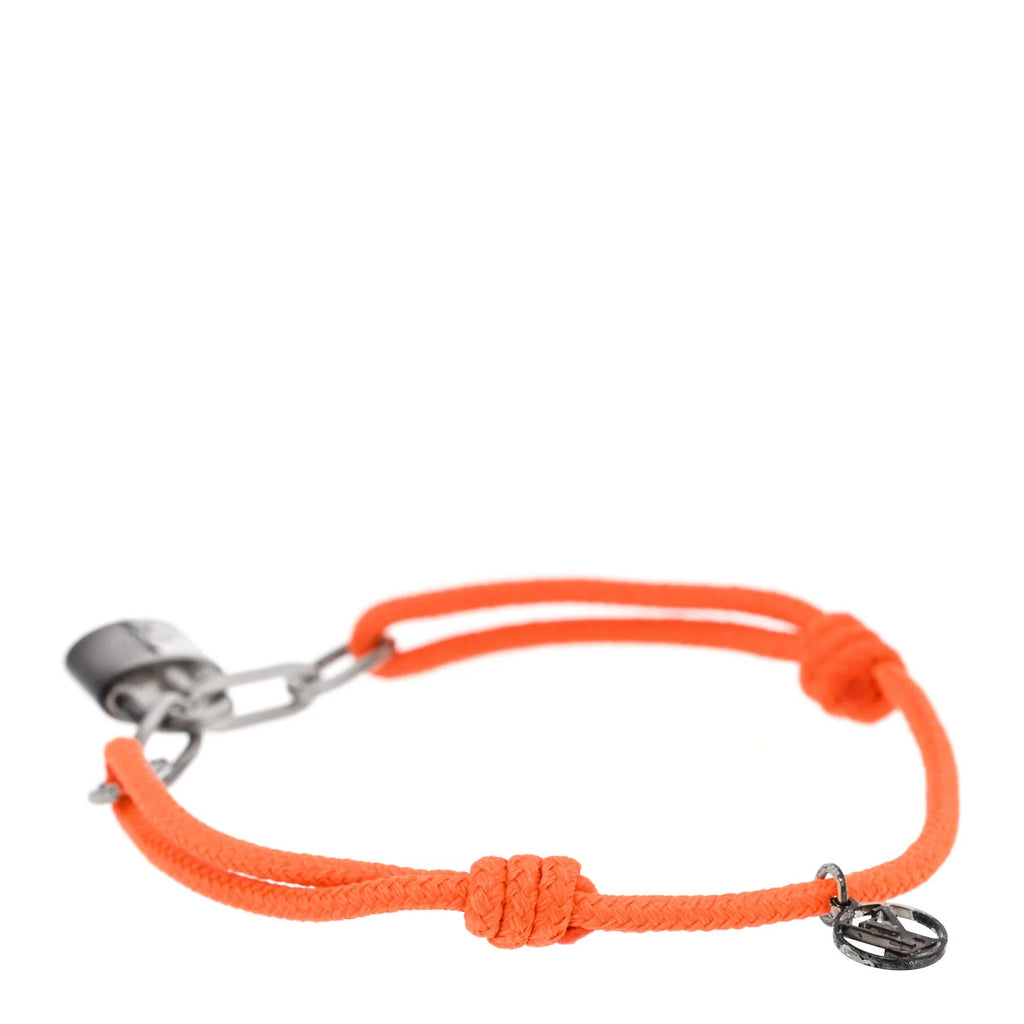 Louis Vuitton Orange Silver Lockit Bracelet