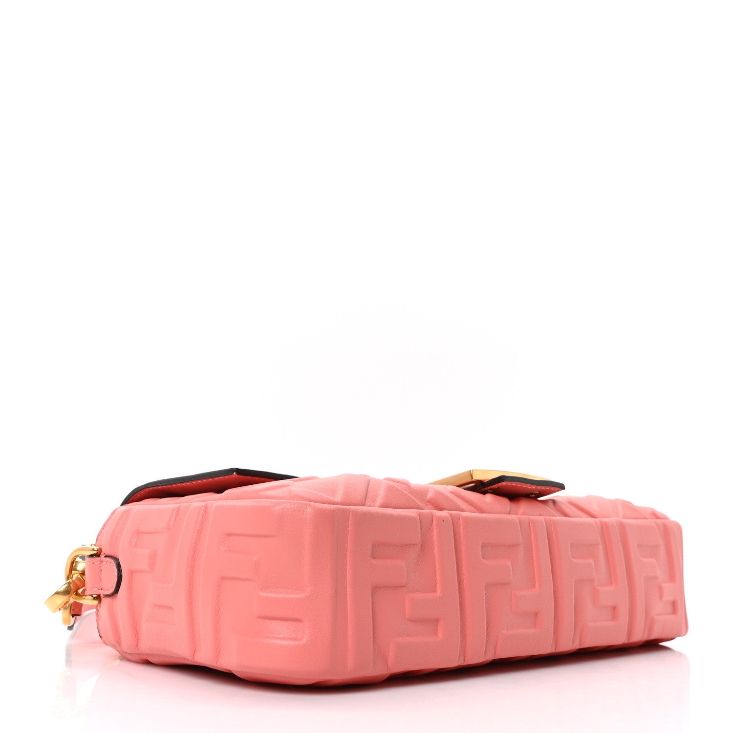 Fendi Pink Embossed Leather Baguette