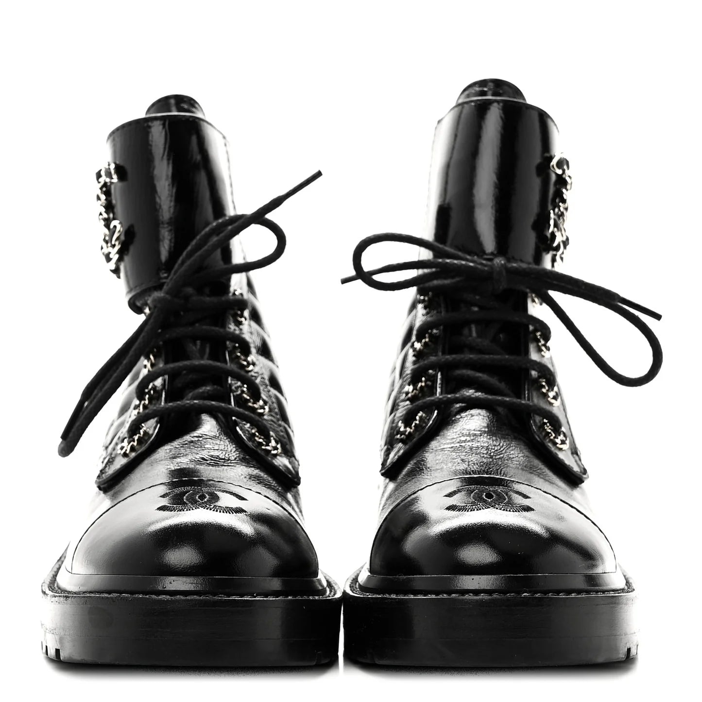 Chanel Quilted Leather Combat Boots