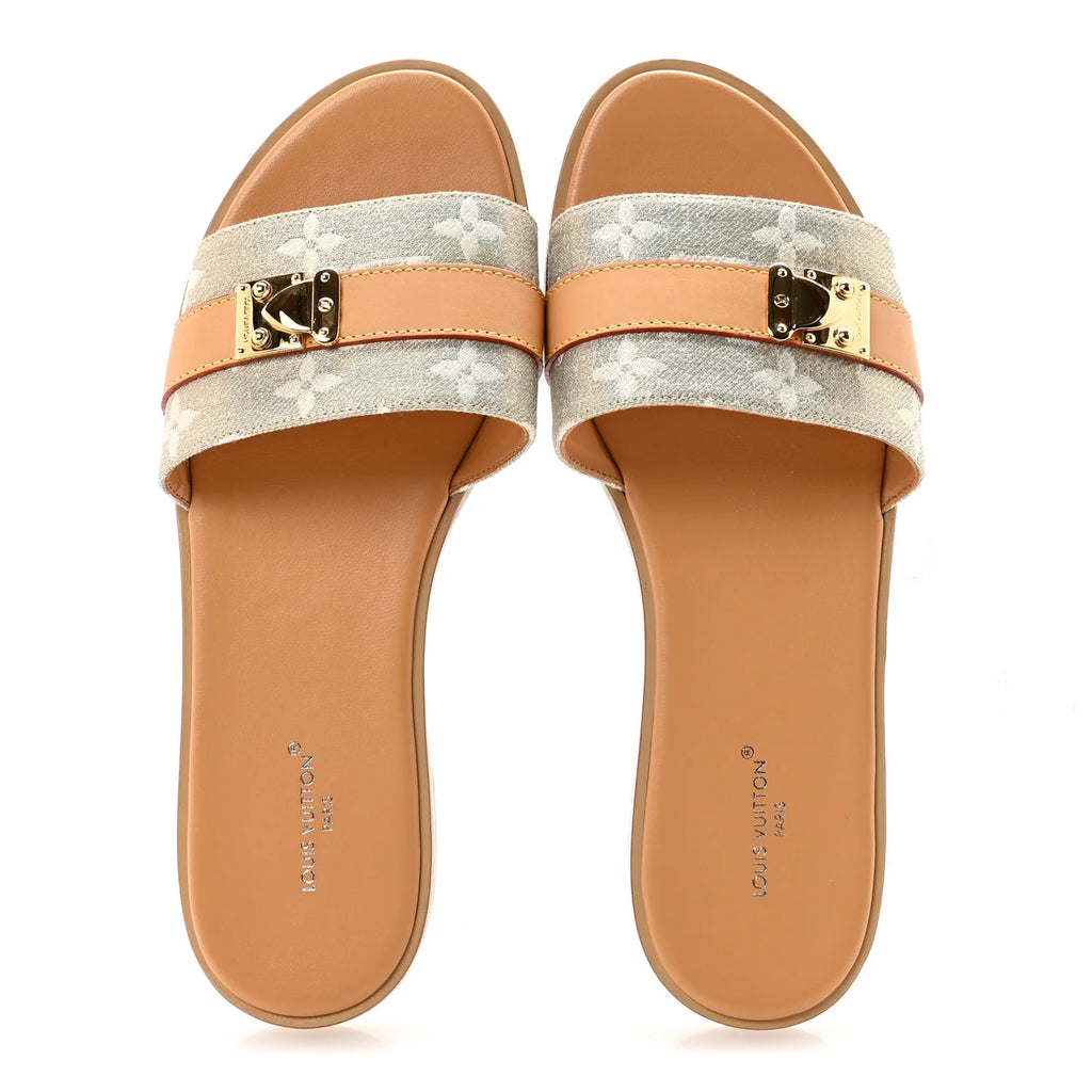 Louis Vuitton Monogram Lock Slides