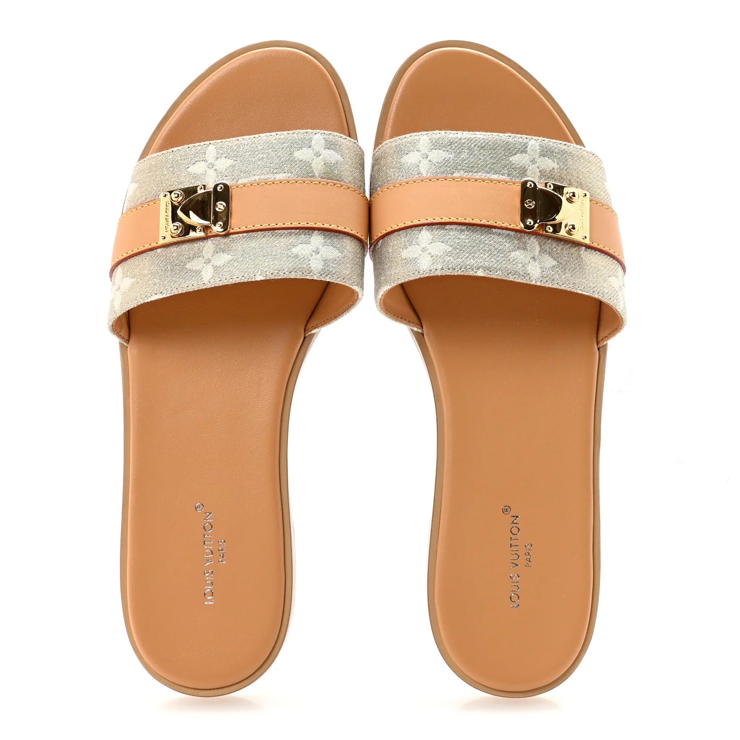 Louis Vuitton Monogram Lock Slides