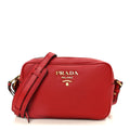 Prada Red Grained Leather Crossbody