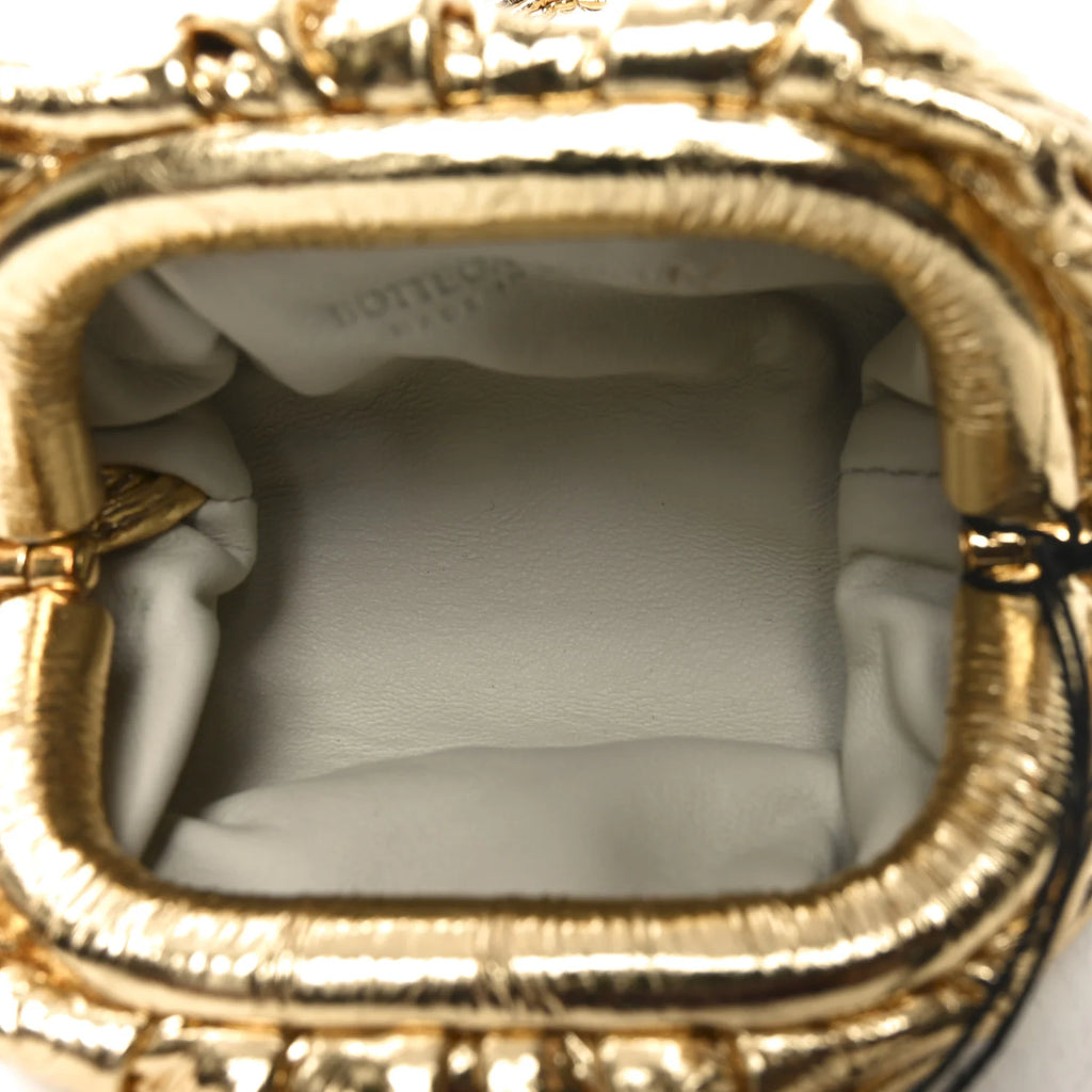 Bottega Veneta Gold Mini Pouch