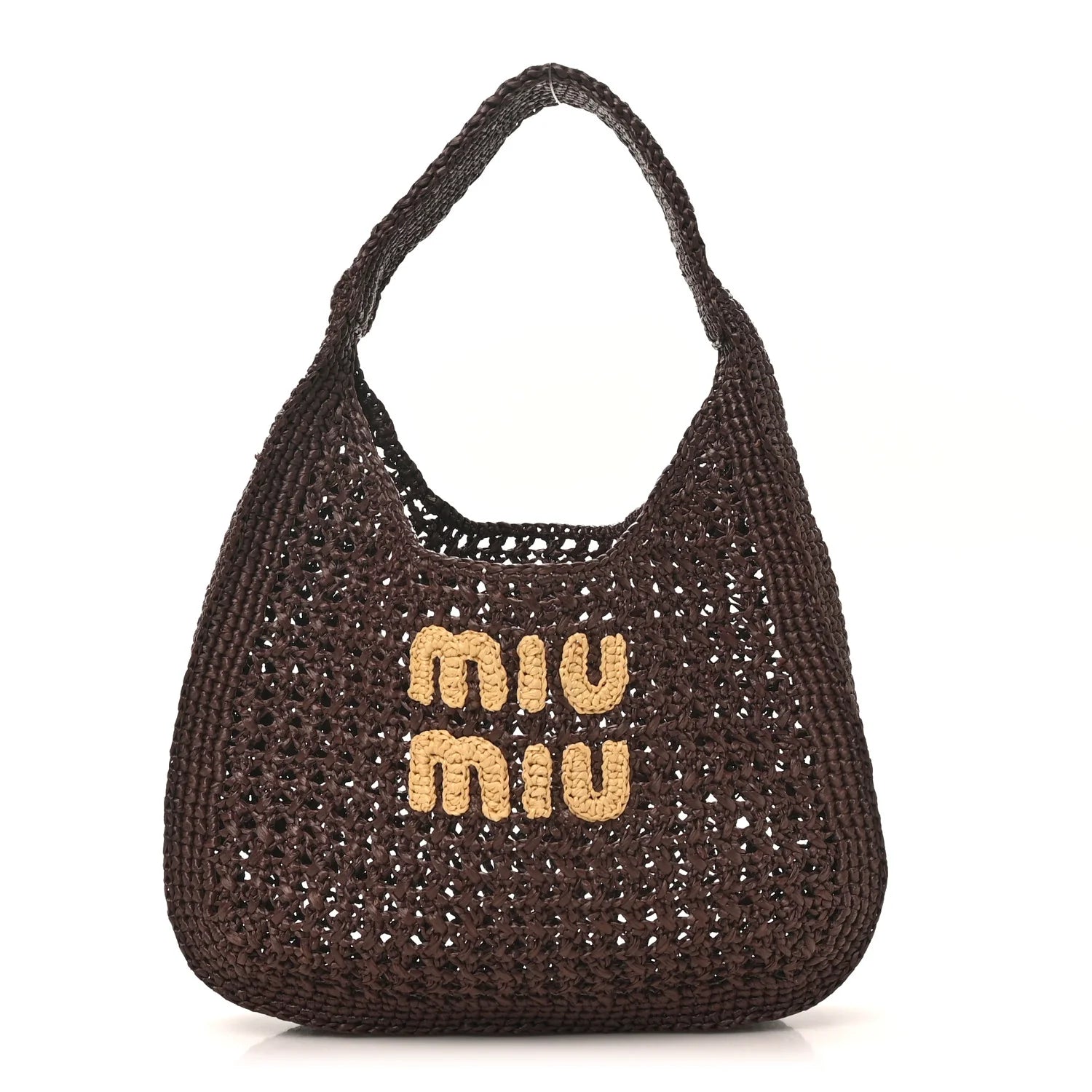 Miu Miu Brown Raffia Bag