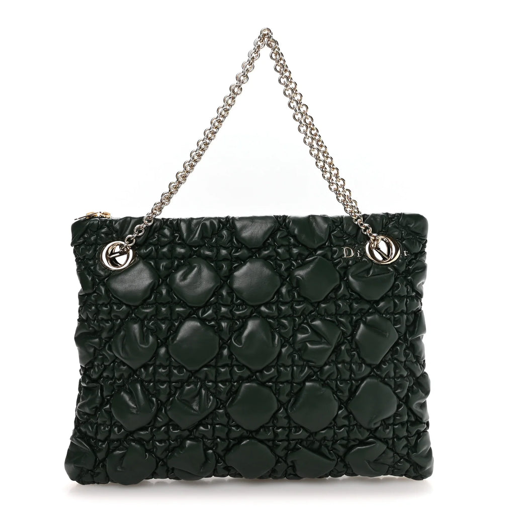 Dior Green Quilted Bubble Tote