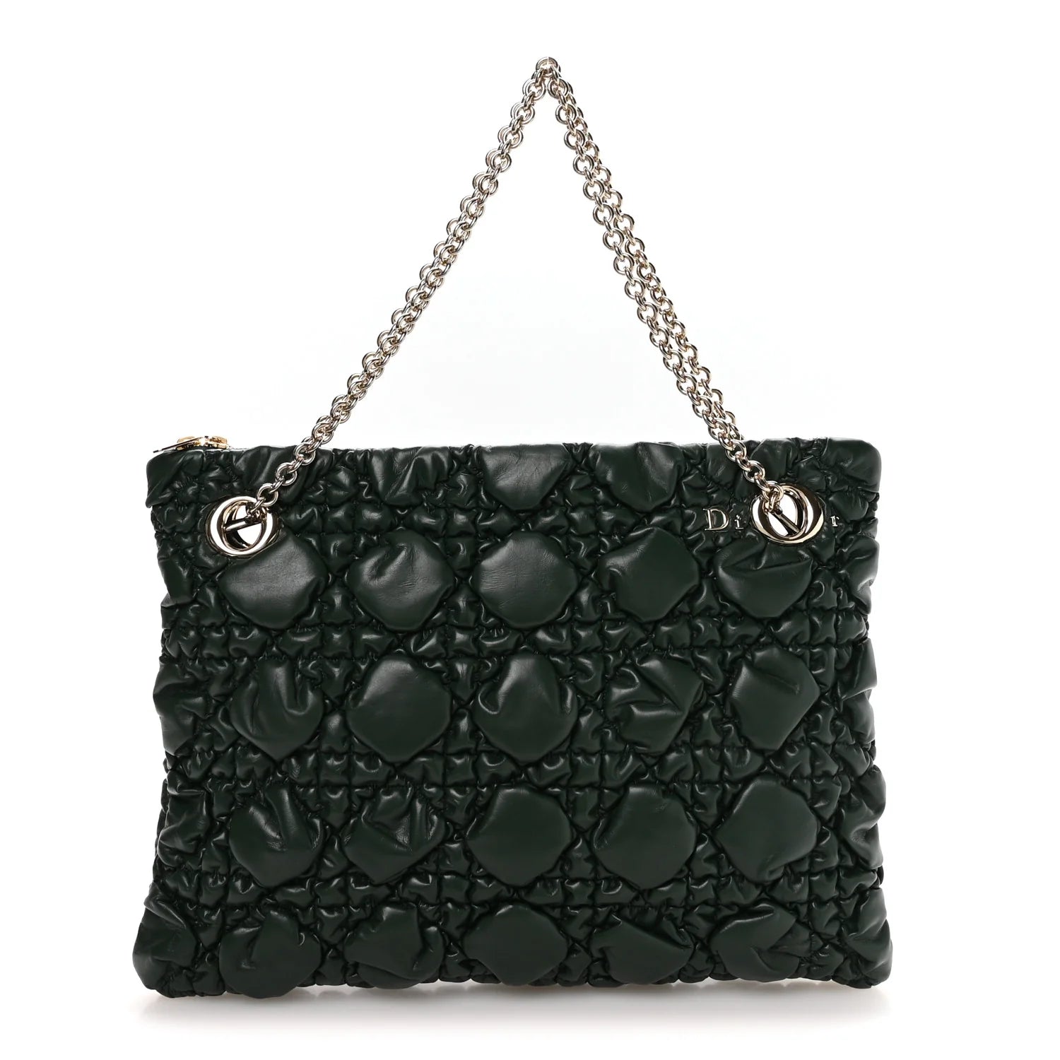 Dior Green Quilted Bubble Tote