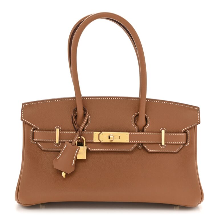 Hermes Birkin Gold Grained Handbag