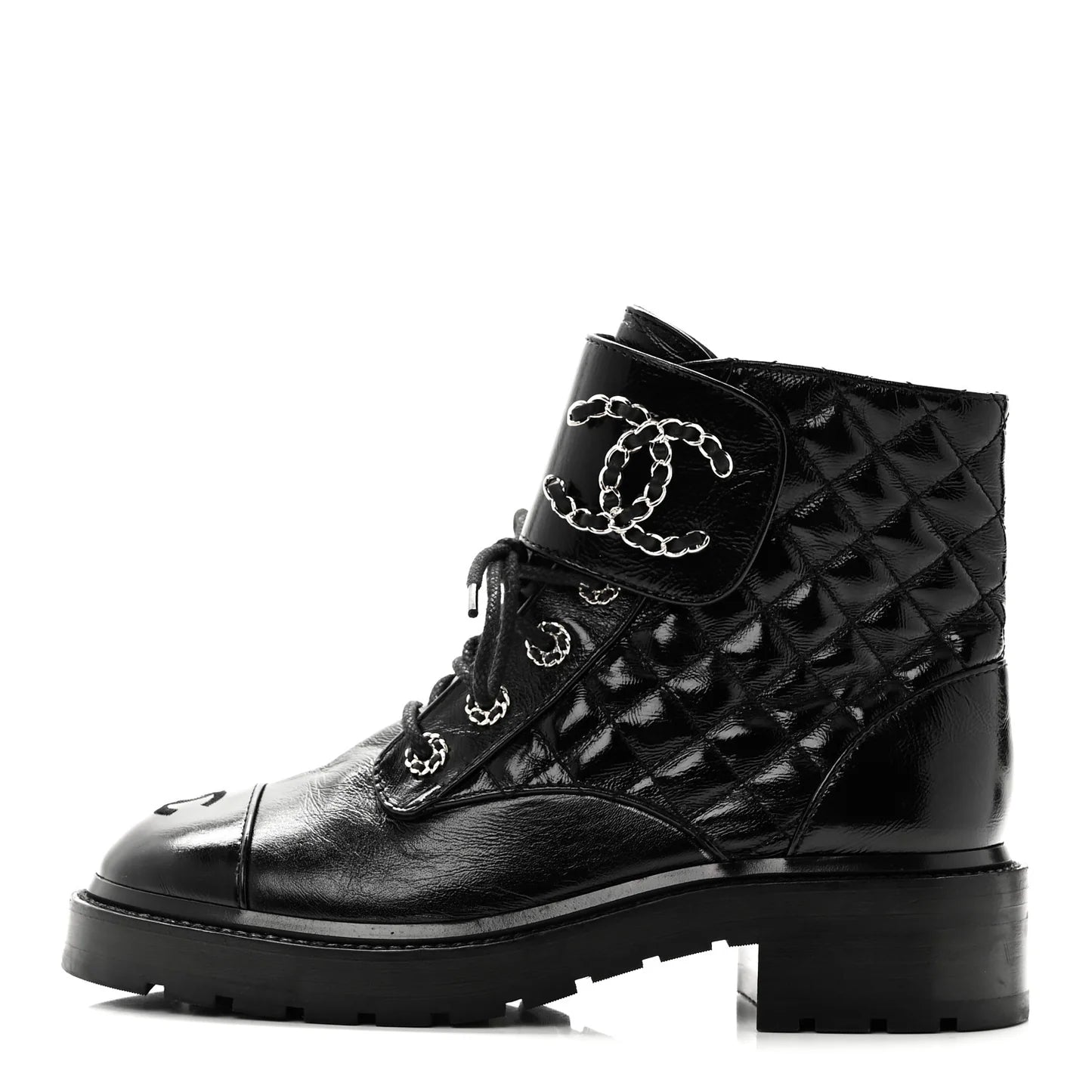Chanel Quilted Leather Combat Boots