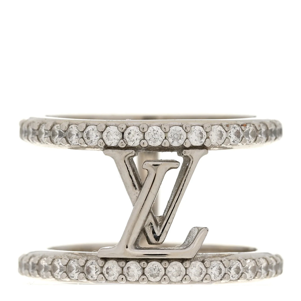 Louis Vuitton Silver Crystal Ring