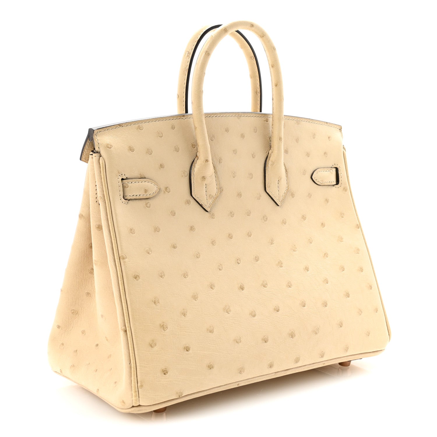 Hermes Birkin Cream Ostrich Handbag
