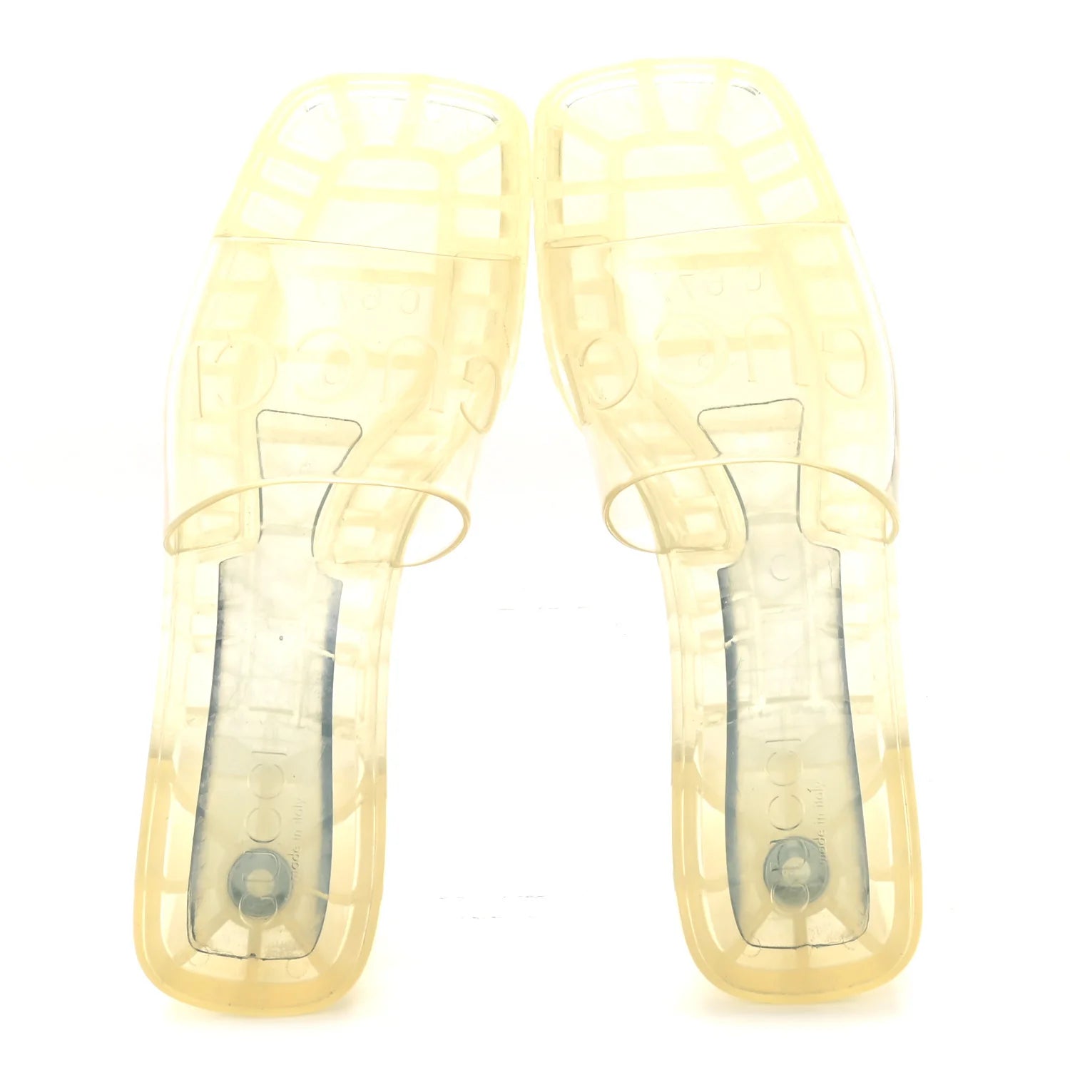 Gucci Logo Rubber Platform Slides