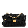 Miu Miu Black Matelassé Shoulder Bag