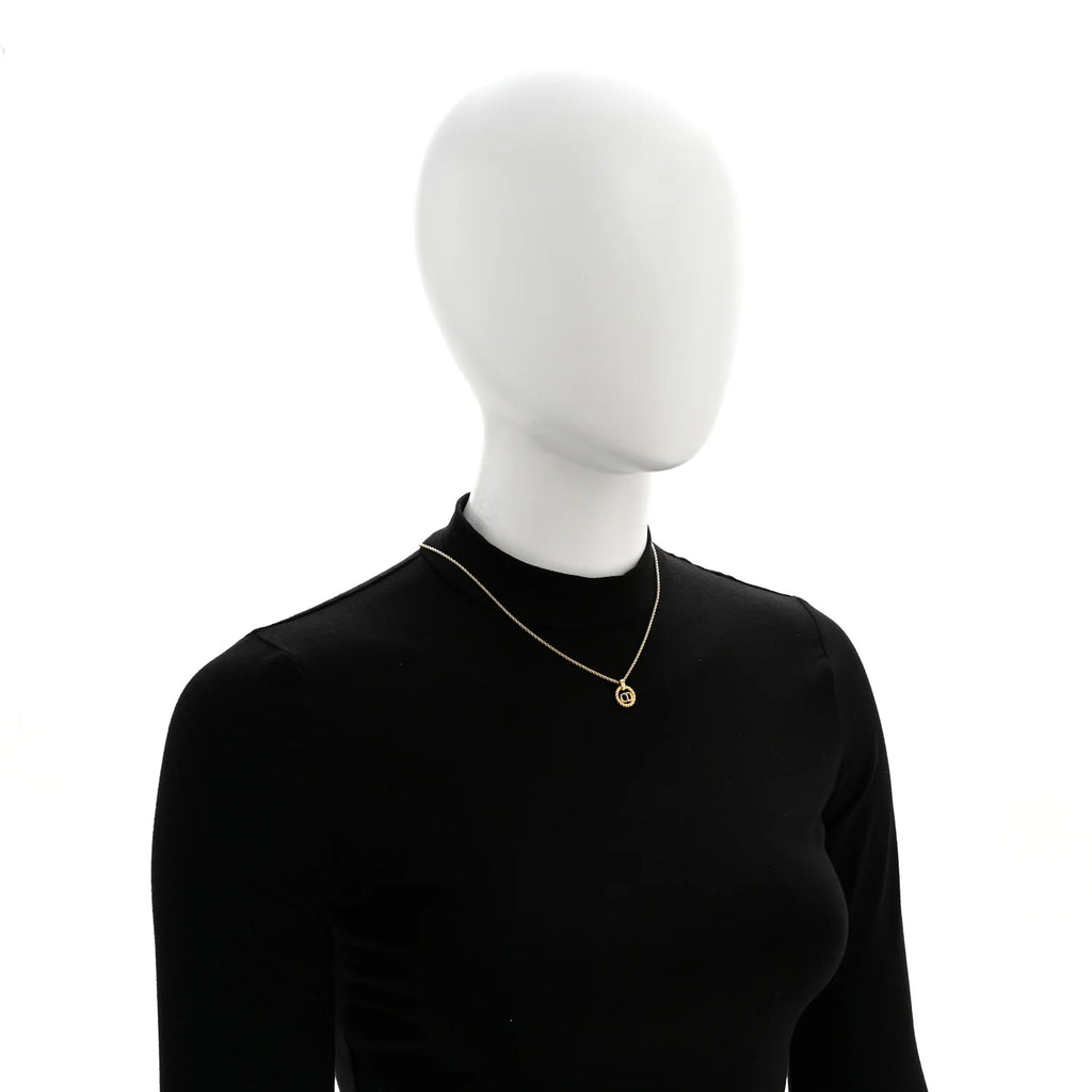 Dior Gold-Tone CD Logo Necklace