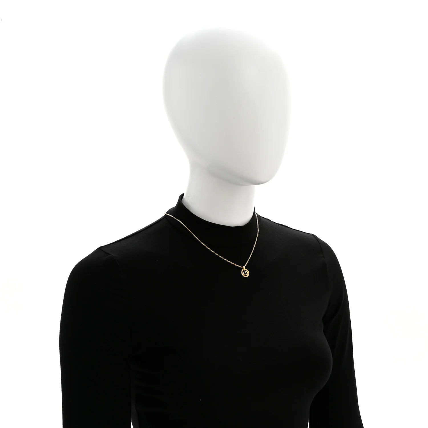 Dior Gold-Tone CD Logo Necklace