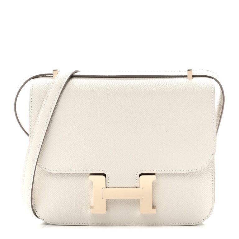 Hermes White Epsom Constance Bag