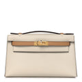 Hermes Kelly Pochette Bicolor Handbag