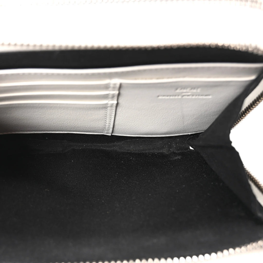 Dior White Newspaper Grained Bag